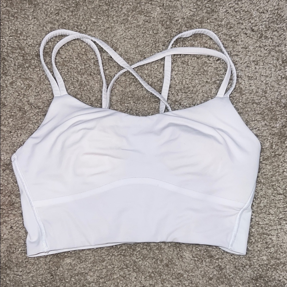 Lululemon Athletica White Strappy Sports Bra